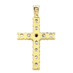 14K White Gold White And Black Diamond Cross Pendant For Men & Women 1.33ct -Jewelry Sales Store jewelry 14k gold white and black diamond cross pendant for men women 133ct backye