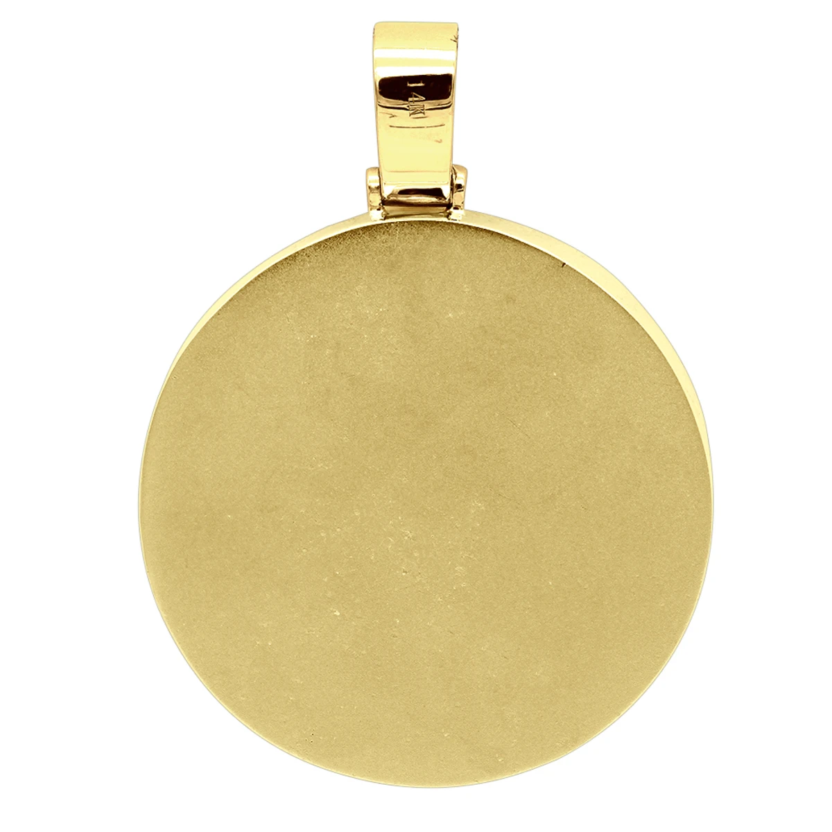 14K Yellow Gold Diamond Medallion Customizable Photo Memorial Pendant 3.7ct 5 14K Yellow Gold Diamond Medallion Customizable Photo Memorial Pendant 3.7ct - Image 5