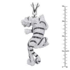 3D 10K White Gold Black White Diamond Tiger Pendant For Men 8.5ct By Luxurman 11 3D 10K White Gold Black White Diamond Tiger Pendant For Men 8.5ct By Luxurman -Jewelry Sales Store jewelry 3d 10k gold black white diamond tiger pendant for men 85ct by luxurman rulerwh