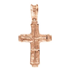Affordable 14K White Gold Small Diamond Cross Pendant For Men & Women -Jewelry Sales Store jewelry affordable real 14k gold small diamond cross pendant for men women backro