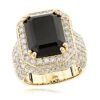 Custom Made 14K Yellow Gold Diamond Ring With Black Onyx For Men And Women 4.65ct