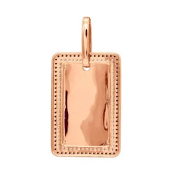 Engravable 2 Carat Black And White Diamond Dog Tag Pendant For Men 14K White Gold -Jewelry Sales Store jewelry engravable 2 carat black and white diamond dog tag pendant for men 14k gold 000868 backro 1