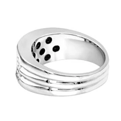 G VS Invisible Princess Cut Diamond Ring For Men 14K White Gold Band 2.5CT -Jewelry Sales Store jewelry g vs invisible princess cut diamond ring for men 14k gold band 25ct backwh