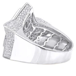 Hip Hop 10K Yellow Gold Five Pointed Star Diamond Ring For Men 1.5ct -Jewelry Sales Store jewelry hip hop jewelry real 10k gold five pointed star diamond ring for men 15ct backwh