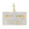 Hip Hop Holy Bible Charm 10K Yellow Gold Pendant For Men 1ct Diamonds
