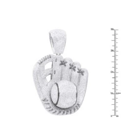 Iced Out Baseball Glove Real Diamond Pendant For Men By Joe Rodeo 14K White Gold 11 Iced Out Baseball Glove Real Diamond Pendant For Men By Joe Rodeo 14K White Gold -Jewelry Sales Store jewelry iced out baseball glove real diamond pendant for men by joe rodeo 14k gold rulerwh