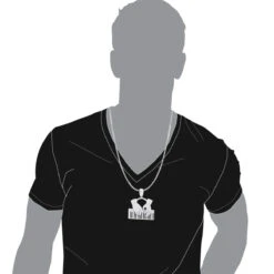 Joe Rodeo 14K White Gold Black And White Diamond Men's Piano Pendant -Jewelry Sales Store jewelry joe rodeo jewelry 14k gold black and white diamond mens piano pendant bodwh