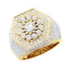 Joe Rodeo 14K Yellow Gold Statement Unique Men's Diamond Pinky Ring 6.16Ct