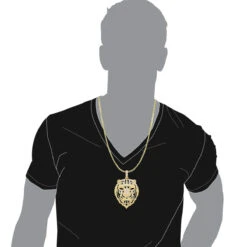 Large 14K Yellow Gold Men's Diamond Tiger Pendant With Black Enamel 10 Carats 19 Large 14K Yellow Gold Men's Diamond Tiger Pendant With Black Enamel 10 Carats -Jewelry Sales Store jewelry large 14k gold mens diamond tiger pendant with black enamel 10 carats 000773 bodye