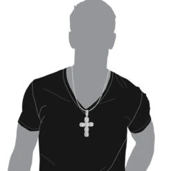 Large 2in Unique Men's Diamond Cross Pendant 14K White Gold Round Baguette Diamonds -Jewelry Sales Store jewelry large 2in unique mens diamond cross pendant 14k gold round baguette diamonds 803179 bod