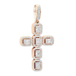 Large 2in Unique Men's Diamond Cross Pendant 14K White Gold Round Baguette Diamonds -Jewelry Sales Store jewelry large 2in unique mens diamond cross pendant 14k gold round baguette diamonds 803179 ro