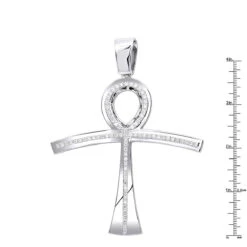 Large Symbol Of Life Egyptian Ankh Diamond Cross Pendant 14K White Gold 2.5ct -Jewelry Sales Store jewelry large symbol of life egyptian ankh diamond cross pendant in 14k gold 25ct rulerwh