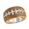 LuvMyJewelry Hustle & Tackle American Football Diamond Ring In Sterling Silver 0.13ct