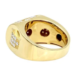 Luxurman Diamond Ring For Men 10K Yellow Gold 1.65ct -Jewelry Sales Store jewelry luxurman diamond ring for men 10k gold 165ct backye