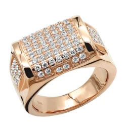 Luxurman Diamond Ring For Men 10K Yellow Gold 1.65ct -Jewelry Sales Store jewelry luxurman diamond ring for men 10k gold 165ct ro