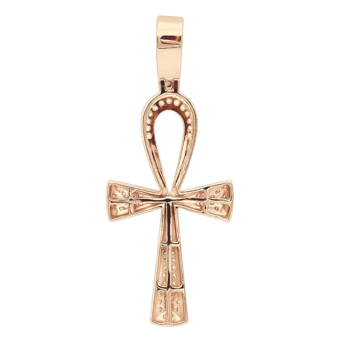 Luxurman Egyptian Ankh Cross Diamond Pendant 14K White Gold 0.6CT 2 3/4 Inch 6 Luxurman Egyptian Ankh Cross Diamond Pendant 14K White Gold 0.6CT 2 3/4 Inch - Image 6