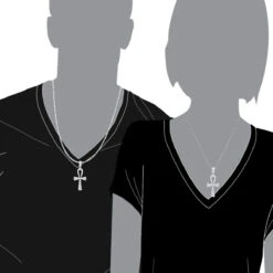 Luxurman Egyptian Ankh Cross Diamond Pendant 14K White Gold 0.6CT 2 3/4 Inch 14 Luxurman Egyptian Ankh Cross Diamond Pendant 14K White Gold 0.6CT 2 3/4 Inch -Jewelry Sales Store jewelry luxurman pharaoh egyptian ankh cross diamond pendant in 14k gold 06ct bodwh 1