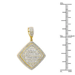 Men's Diamond Rhombus Pendant 1.8ct Baguette & Round Diamonds 14K Yellow Gold 15 Men's Diamond Rhombus Pendant 1.8ct Baguette & Round Diamonds 14K Yellow Gold -Jewelry Sales Store jewelry mens diamond rhombus pendant 18ct baguette round diamonds 14k gold 803178 rulerye