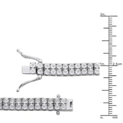 Men's Diamond Tennis Necklace In Real Sterling Silver 2 Rows Genuine Diamonds 9 Men's Diamond Tennis Necklace In Real Sterling Silver 2 Rows Genuine Diamonds -Jewelry Sales Store jewelry mens diamond tennis necklace in real sterling silver 2 rows genuine diamonds 490356 rulerwh