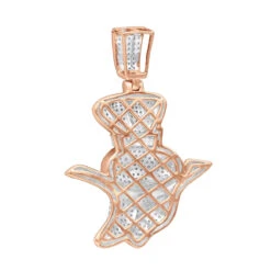 Men's 10K Yellow Gold Diamond Pillsburry Doughboy Pendant For Men 1.33Ct -Jewelry Sales Store jewelry mens jewelry real 10k gold diamond pillsberry doughboy pendant for men 133ct backro