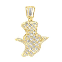 Men's 10K Yellow Gold Diamond Pillsburry Doughboy Pendant For Men 1.33Ct -Jewelry Sales Store jewelry mens jewelry real 10k gold diamond pillsberry doughboy pendant for men 133ct backye