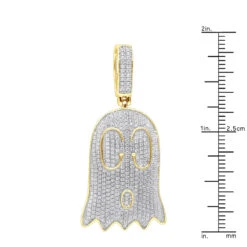 10K Yellow Gold Emoji Ghost Haloween Diamond Pendant For Men 1.2ct 15 10K Yellow Gold Emoji Ghost Haloween Diamond Pendant For Men 1.2ct -Jewelry Sales Store jewelry real 10k gold emoji ghost haloween diamond pendant for men 12ct rulerye