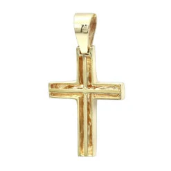 14K Yellow Gold Small Cross Pendant For Women And Men By LUXURMAN -Jewelry Sales Store jewelry real 14k gold small cross pendant for women and men by luxurman backye