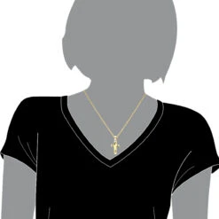 14K Yellow Gold Small Cross Pendant For Women And Men By LUXURMAN -Jewelry Sales Store jewelry real 14k gold small cross pendant for women and men by luxurman bodye