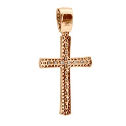 Religious 14K White Gold Round Diamonds Cross Pendant For Men 1.4ct -Jewelry Sales Store jewelry religious jewelry solid 14k gold round diamonds cross pendant for men 14ct 407108 backro