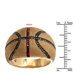 Slam Dunk Basketball Black Diamond Ring For Men In Sterling Silver 0.33ct -Jewelry Sales Store jewelry slam dunk basketball black diamond ring for men in sterling silver 033ct rulerye