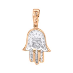Small 10K Yellow Gold Hamsa Diamond Pendant 0.3ct Hand Of God Amulet By LUXURMAN 13 Small 10K Yellow Gold Hamsa Diamond Pendant 0.3ct Hand Of God Amulet By LUXURMAN -Jewelry Sales Store jewelry small 14k gold hamsa diamond pendant 03ct hand of god amulet by luxurman backro