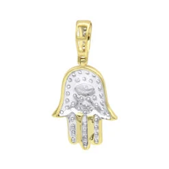 Small 10K Yellow Gold Hamsa Diamond Pendant 0.3ct Hand Of God Amulet By LUXURMAN 12 Small 10K Yellow Gold Hamsa Diamond Pendant 0.3ct Hand Of God Amulet By LUXURMAN -Jewelry Sales Store jewelry small 14k gold hamsa diamond pendant 03ct hand of god amulet by luxurman backye