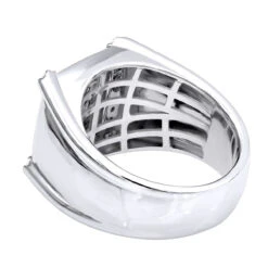 Statement 14K White Gold Solitaire Diamond Ring For Men 1.2 Carats -Jewelry Sales Store jewelry statement jewelry 14k gold solitaire diamond ring for men 12 carats backwh