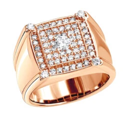 Statement 14K White Gold Solitaire Diamond Ring For Men 1.2 Carats -Jewelry Sales Store jewelry statement jewelry 14k gold solitaire diamond ring for men 12 carats ro