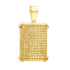 Unique 10K Yellow Gold Diamond Dog Tag Pendant For Men 3D Flower Setting 3.25Ct -Jewelry Sales Store jewelry unique 10k gold diamond dog tag pendant for men 3d flower setting 325ct backye