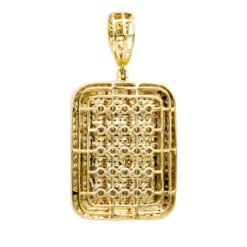 Unique 1.75 Carat Small Diamond 14K Yellow Gold Iced Out Dog Tag Pendant 1 Inch -Jewelry Sales Store jewelry unique 175 carat small diamond 14k gold iced out dog tag pendant 1 inch 803177 backye