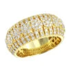 Unique Diamond Band For Men 14K Yellow Gold By LUXURMAN