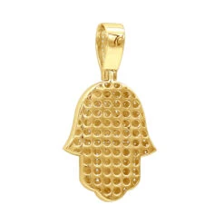 Unique Jewish 14K Yellow Gold Diamond Hamsa Hand Pendant With Red Enamel -Jewelry Sales Store jewelry unique jewish jewelry 14k gold diamond hamsa hand pendant with red enamel backye