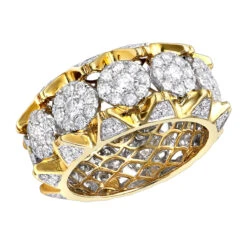 3 Carat Diamond Eternity Band 10K Yellow Gold For Men