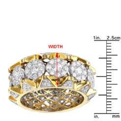 3 Carat Diamond Eternity Band 10K Yellow Gold For Men -Jewelry Sales Store jewelry unique mens diamond rings 3 carat diamond eternity band in 10k gold rulerye