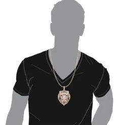 Large 14K Yellow Gold Men's Diamond Tiger Pendant With Black Enamel 10 Carats 20 Large 14K Yellow Gold Men's Diamond Tiger Pendant With Black Enamel 10 Carats -Jewelry Sales Store large 14k gold mens diamond tiger pendant with black enamel 10 carats 000773 bodro