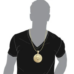 Large 4in Diamond Lion Pendant For Men 14K Yellow Gold Medallion 10 Carats -Jewelry Sales Store large 4in diamond lion pendant for men solid 14k gold medallion 10 carats 100682 body