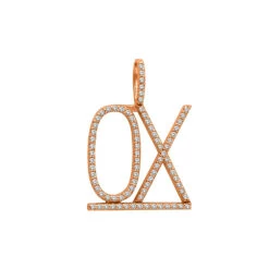 Large Customizable Diamond Initials Pendant For Men & Women 10K White Gold -Jewelry Sales Store large customizable diamond initials pendant for men women solid 10k gold 000900 rose