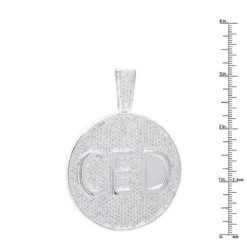 Large Iced Out Custom Diamond Medallion Pendant For Men 14K White Gold 10 Carats -Jewelry Sales Store large iced out custom diamond medallion pendant for men 14k gold 10 carats 018007 rulerwh