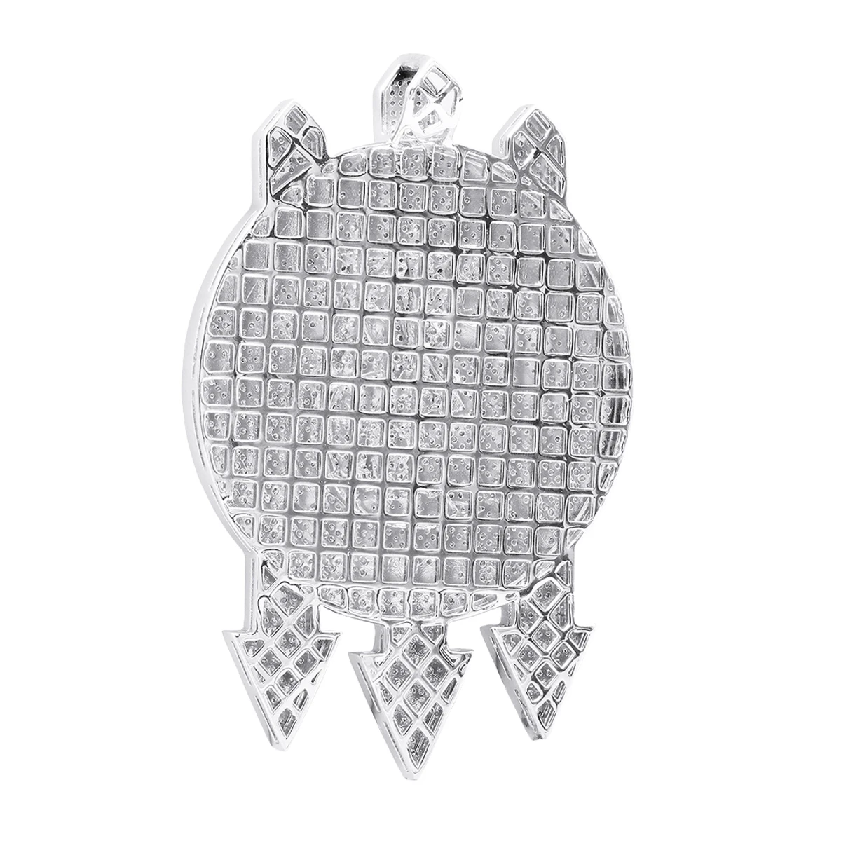 Large Loyalty Respect Family Diamond Pendant In Sterling Silver 2 Large Loyalty Respect Family Diamond Pendant In Sterling Silver - Image 2