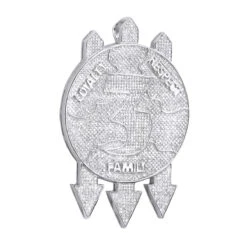 Large Loyalty Respect Family Diamond Pendant In Sterling Silver