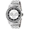 Luxurman Designer Unique Men's White & Black Diamond Watch 3.25ct