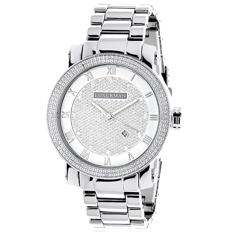 Luxurman Men's Diamond Watch 0.12ct 1 Luxurman Men's Diamond Watch 0.12ct