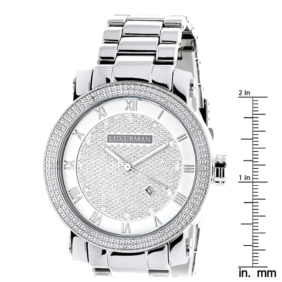 Luxurman Men's Diamond Watch 0.12ct 5 Luxurman Men's Diamond Watch 0.12ct - Image 5