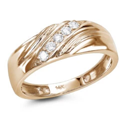 Men's 14K White Gold 5 Stone Diamond Wedding Band 0.20ct -Jewelry Sales Store mens 14k 5 stone diamond wedding band 020ct p 22527 ro